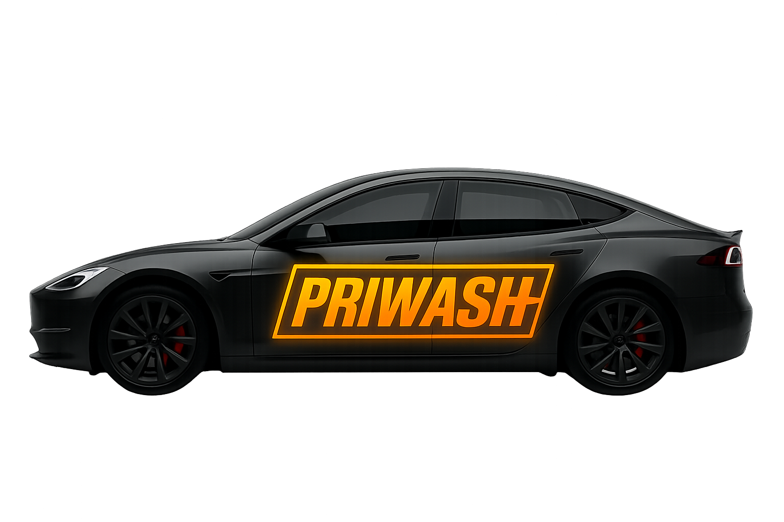 High-end vehicle after premium detailing